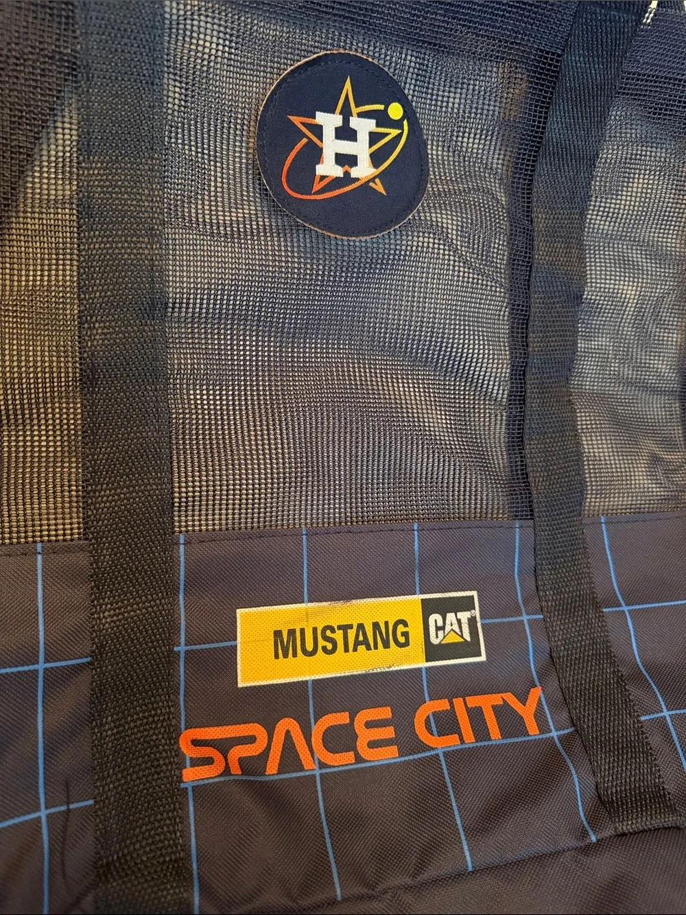 Houston Astros Navy Blue Mesh Tote Bag with Space City Graphics
